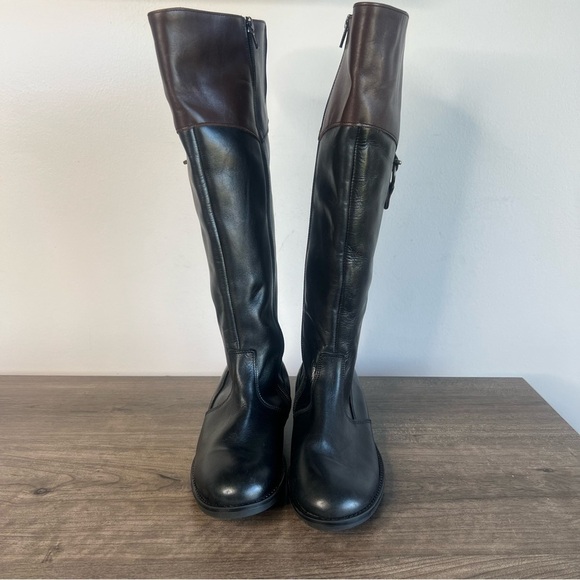 Italian ShoeMakers Gilda Women's Tall Black and Brown Boot Size 6.5 SKU#11-2346 - Picture 3 of 8